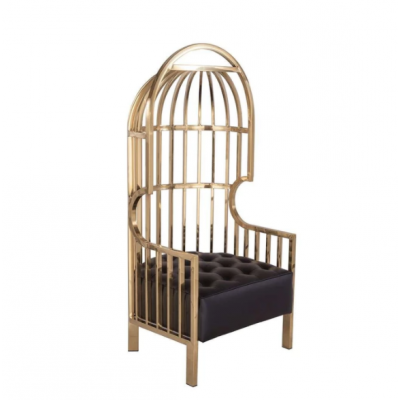 leisure royal king throne Bird cage bride and groom gold finish velvet Eichholtz birdcage Bora Bird Cage Chair